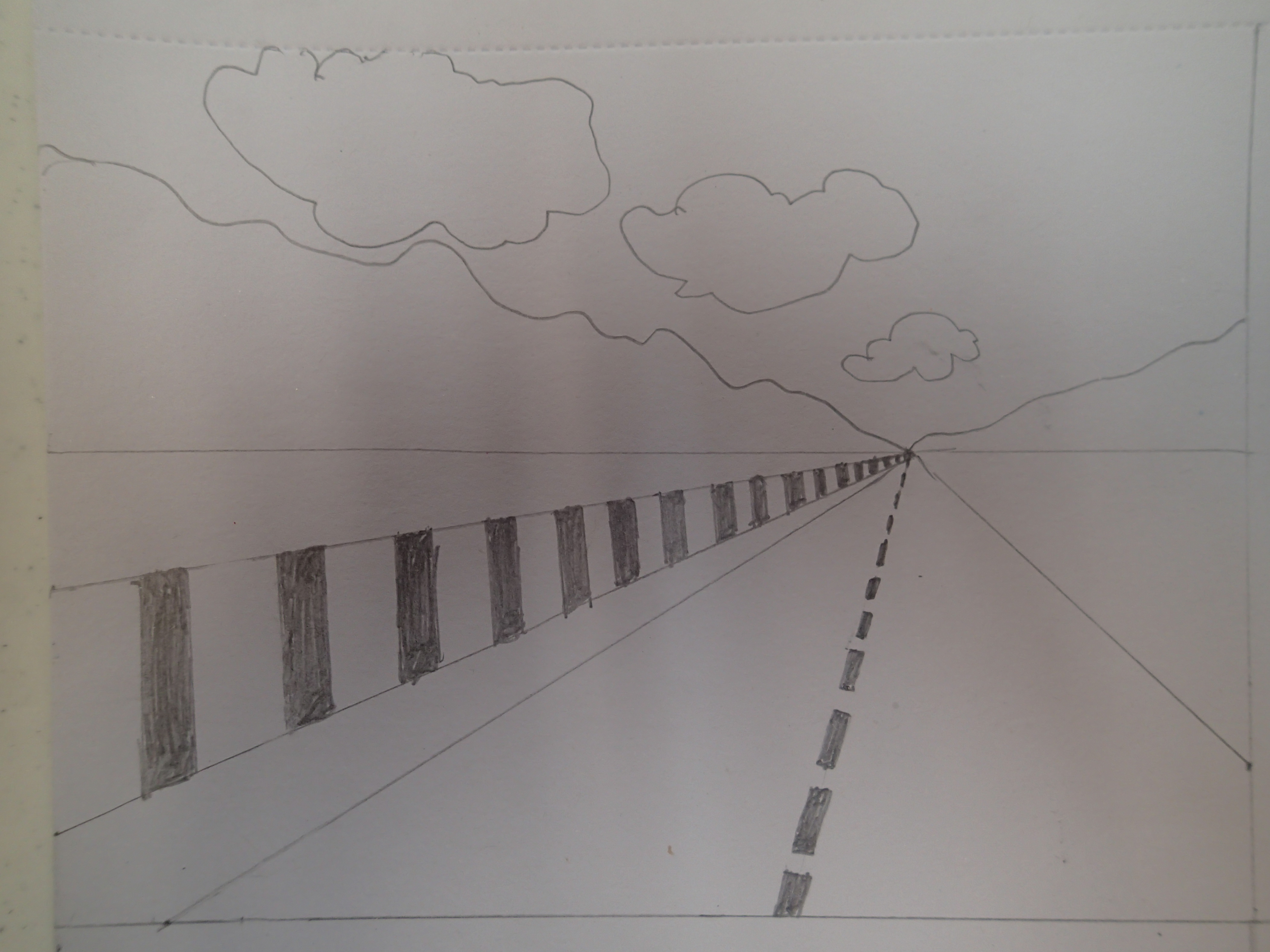 Simple One Point Perspective Drawing At Getdrawings Free Download