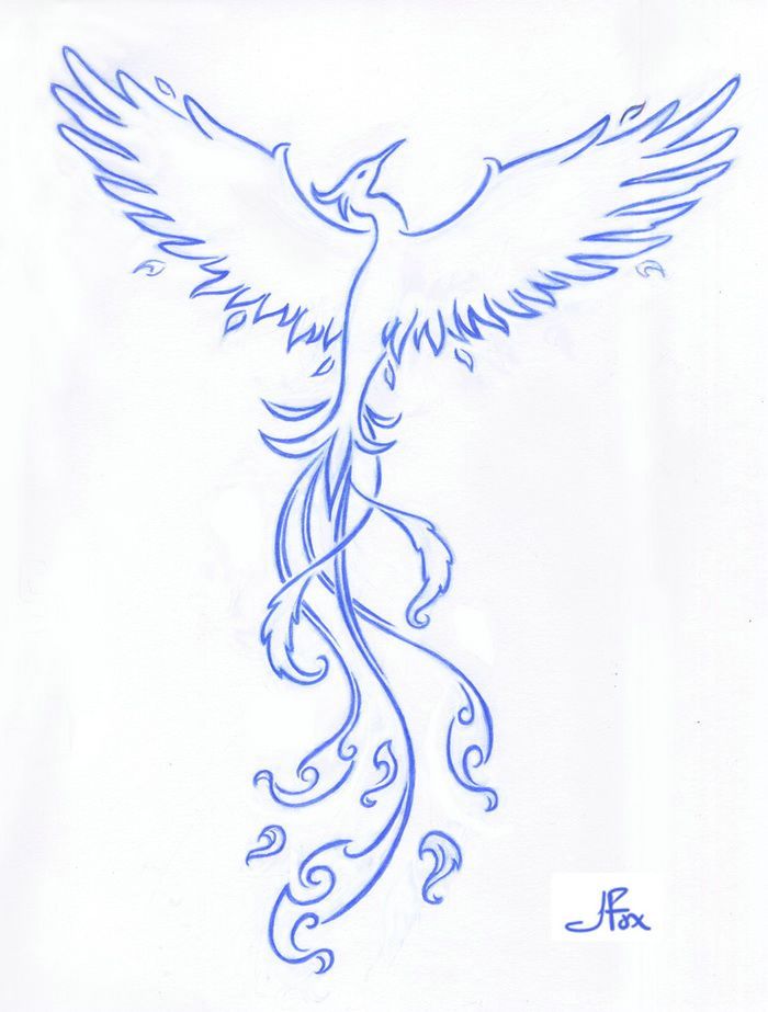 Simple Phoenix Drawing at GetDrawings | Free download