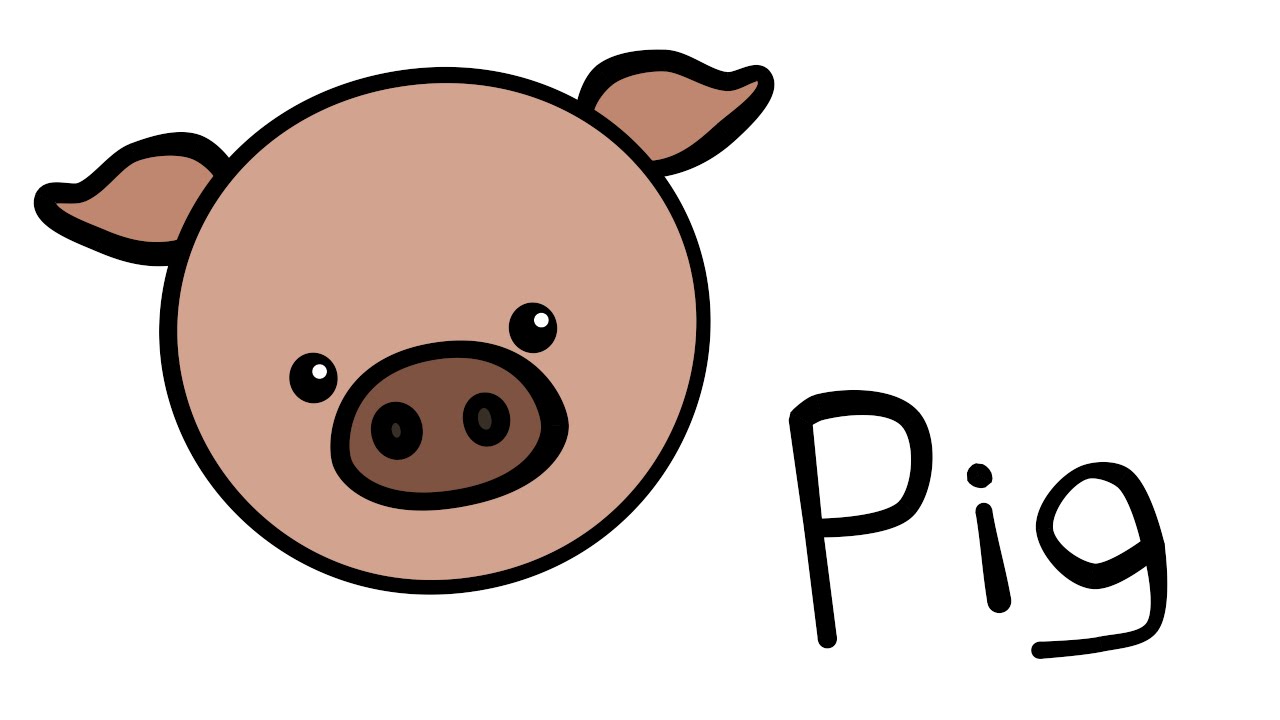 Simple Pig Drawing at GetDrawings Free download