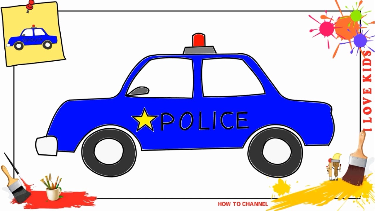 Simple Police Car Drawing at GetDrawings Free download