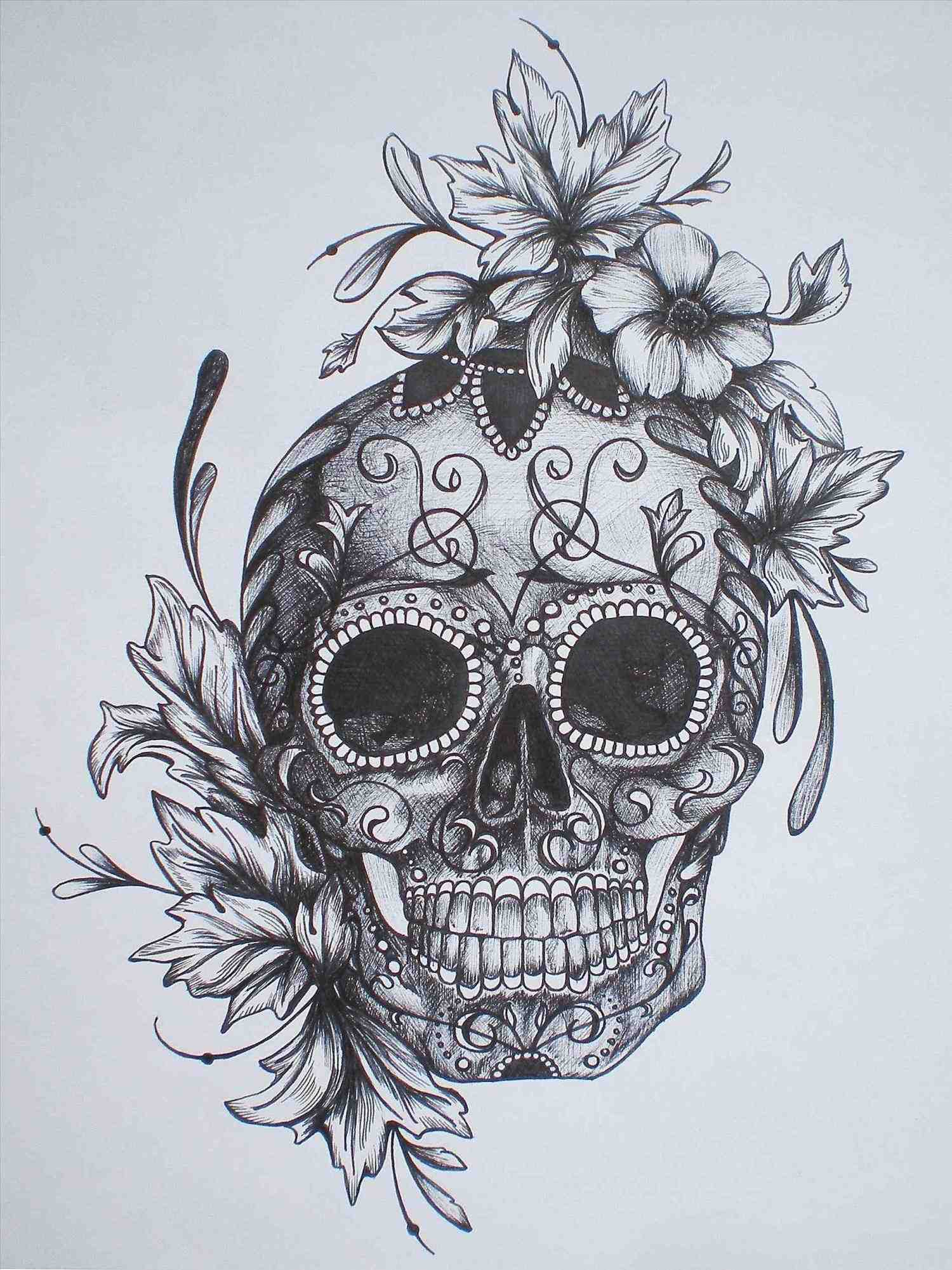 simple-sugar-skull-drawing-at-getdrawings-free-download