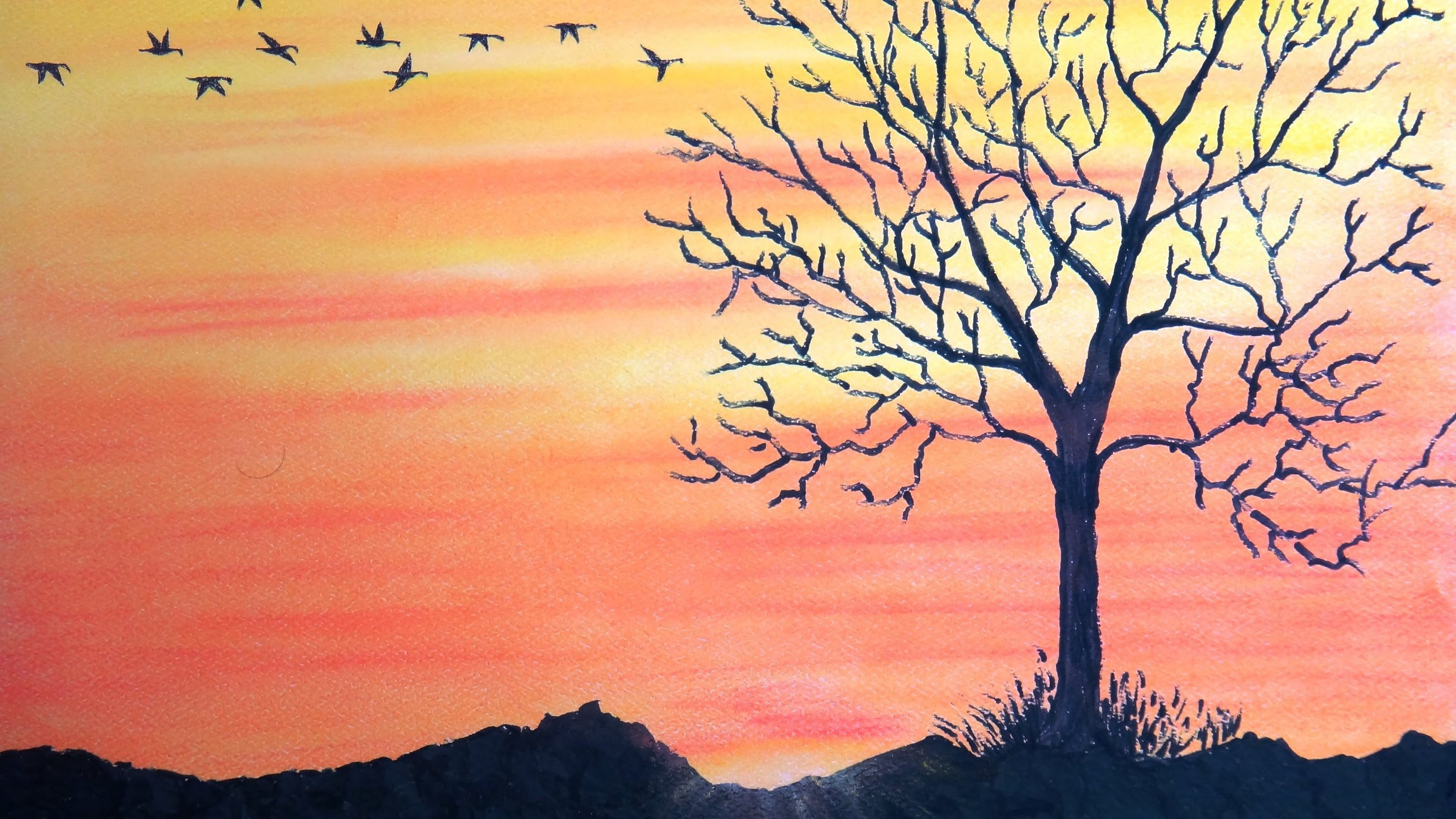 Simple Sunset Drawing at GetDrawings Free download