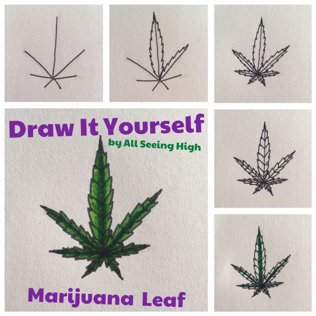 Simple Weed Leaf Drawing at GetDrawings | Free download