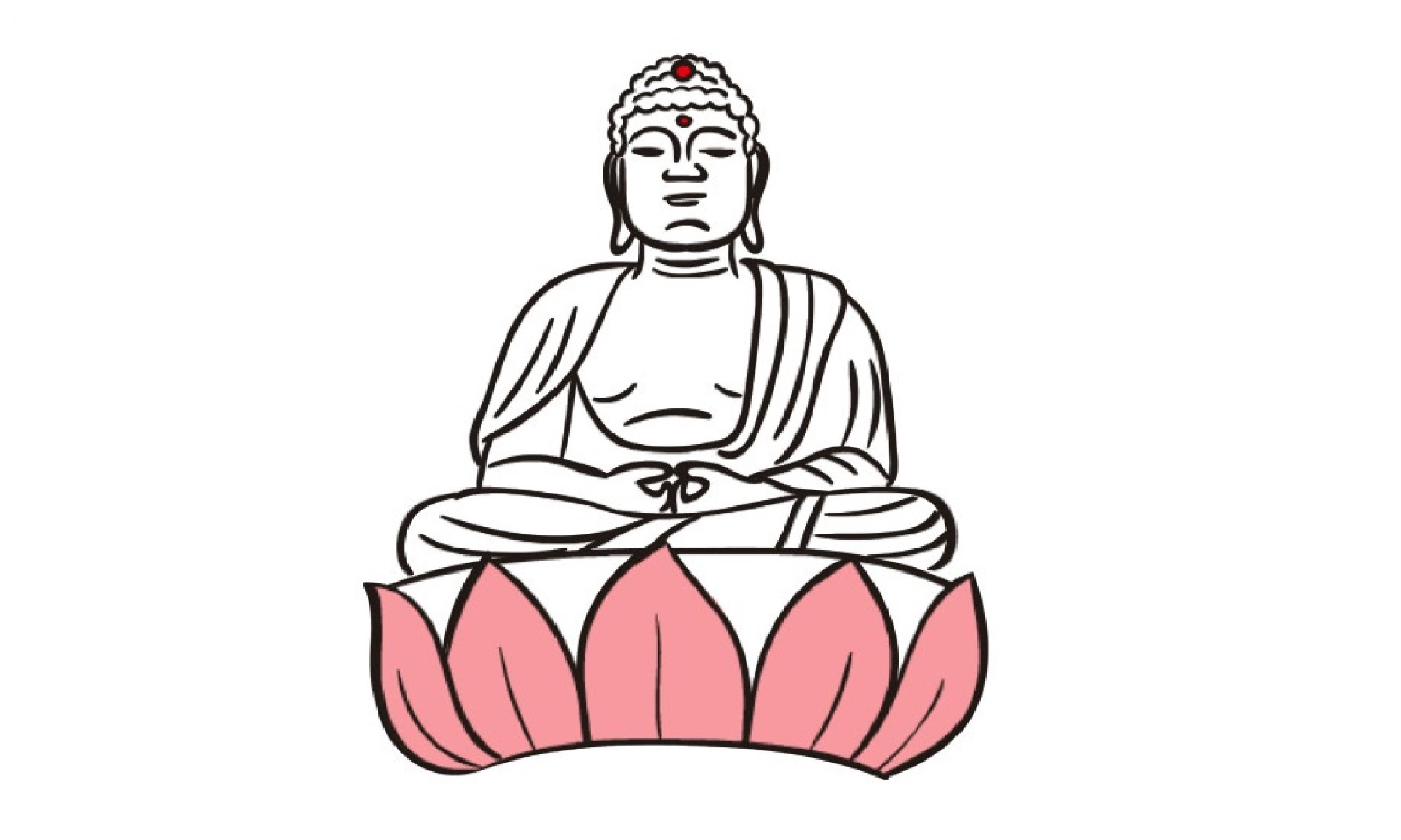 Нарисовать статую Будды