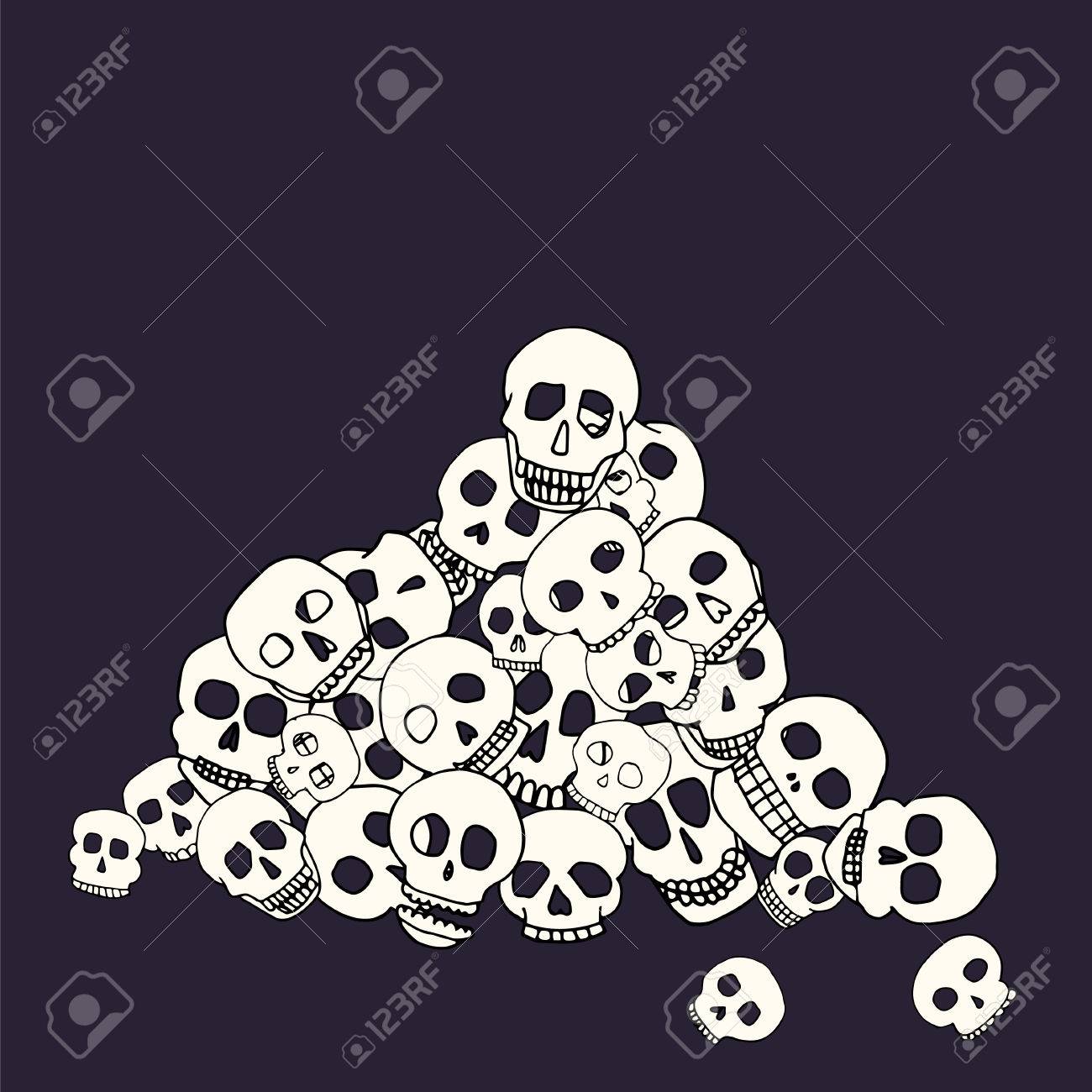 Skull Pile Drawing at GetDrawings Free download