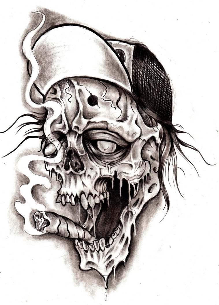 Skull Tattoo Drawing at GetDrawings Free download.