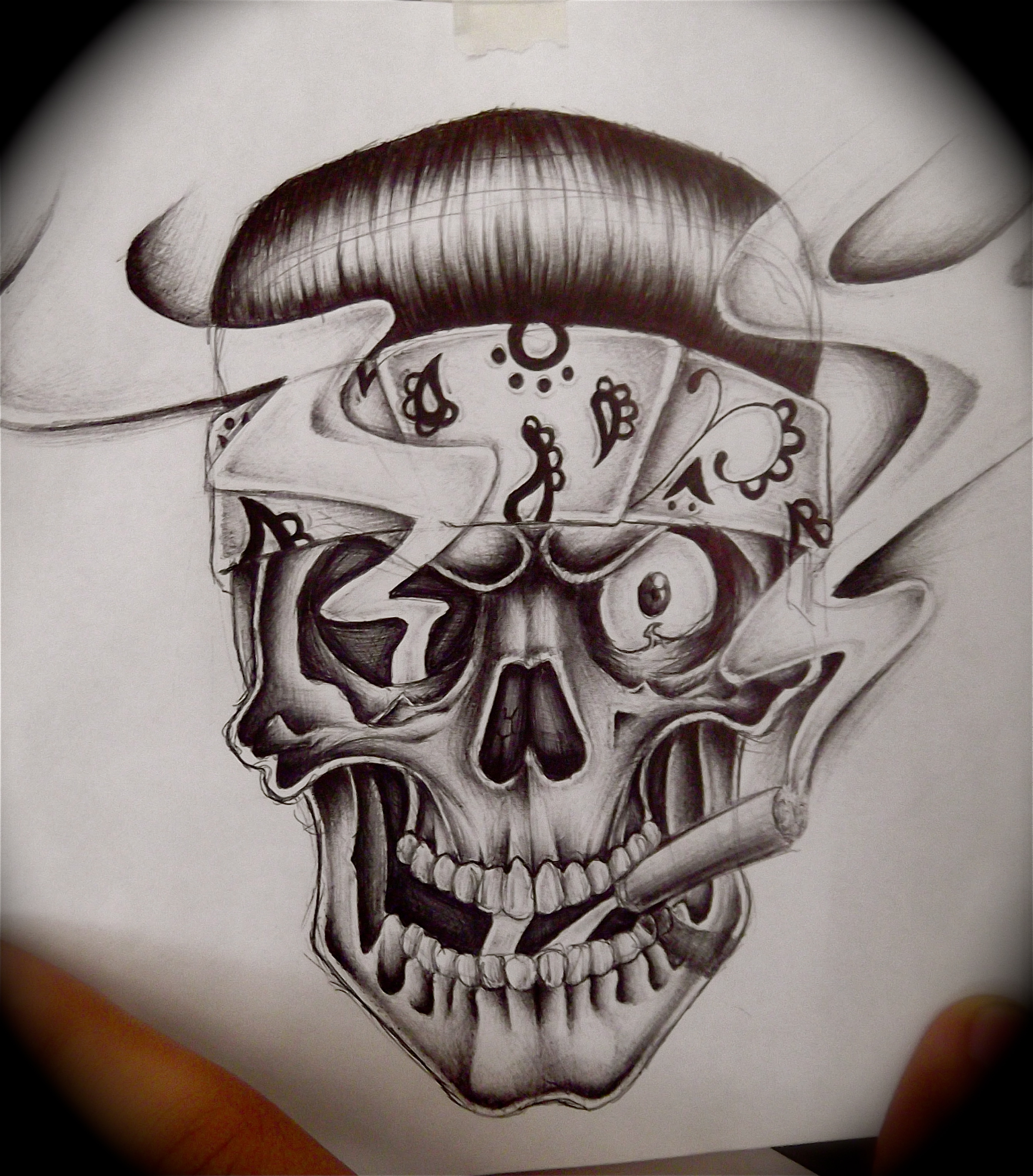Skull With Bandana Drawing at GetDrawings | Free download