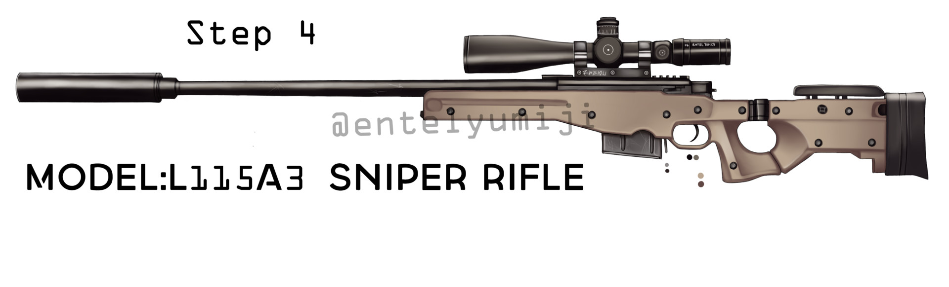 Sniper Rifle Drawing at GetDrawings | Free download