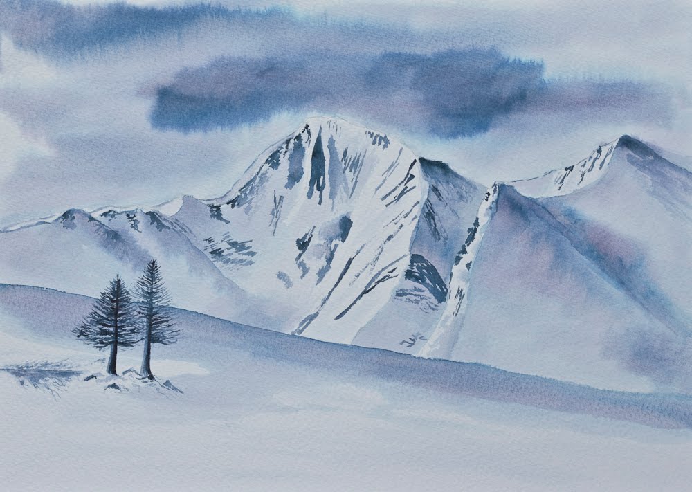 Snow Landscape Drawing at GetDrawings Free download