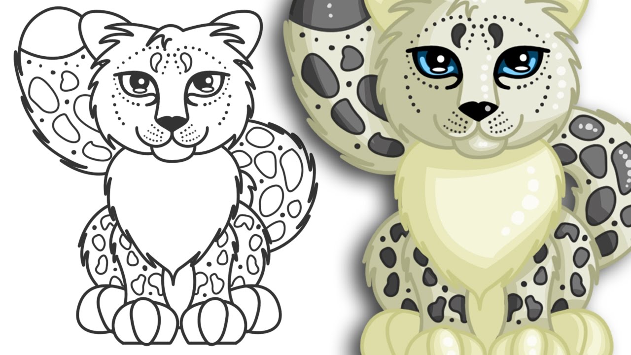 Snow Leopard Drawing at GetDrawings | Free download