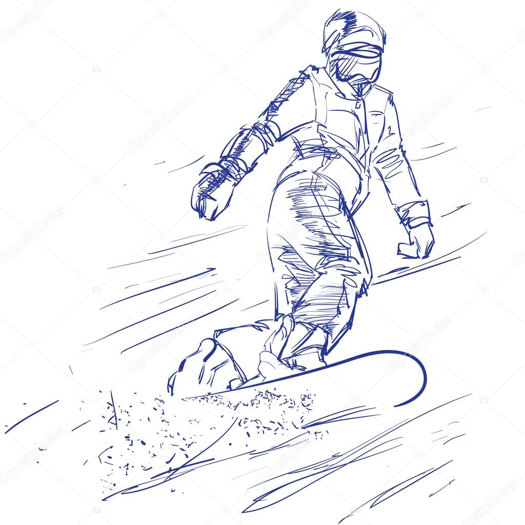 Snowboarding Drawing at GetDrawings Free download