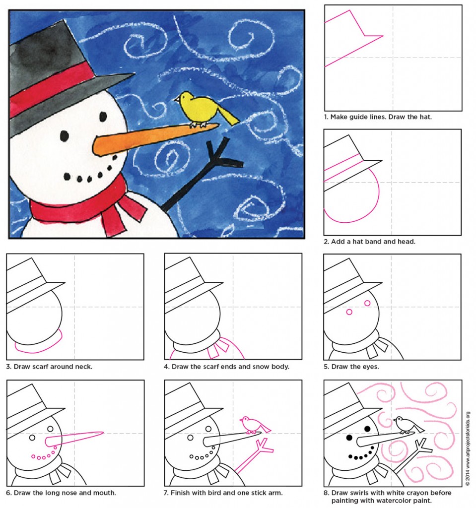 Snowman Directed Drawing at GetDrawings Free download