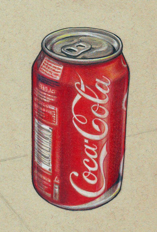 600x883 Drawing Of A Can Of Coke. 