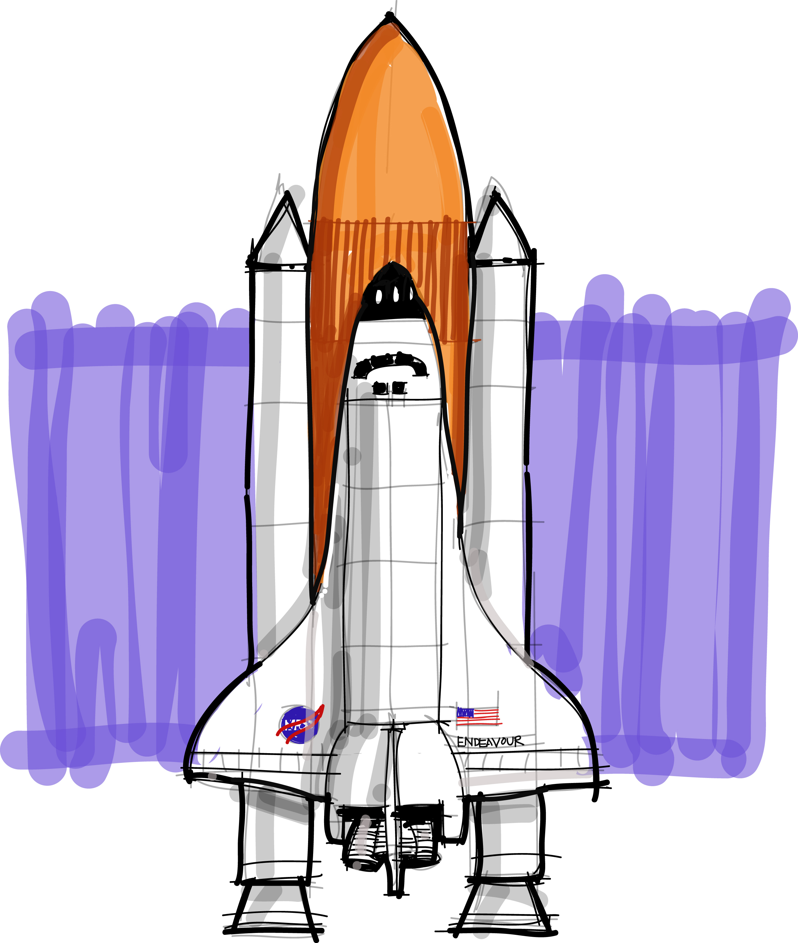Space Shuttle Drawing at GetDrawings Free download