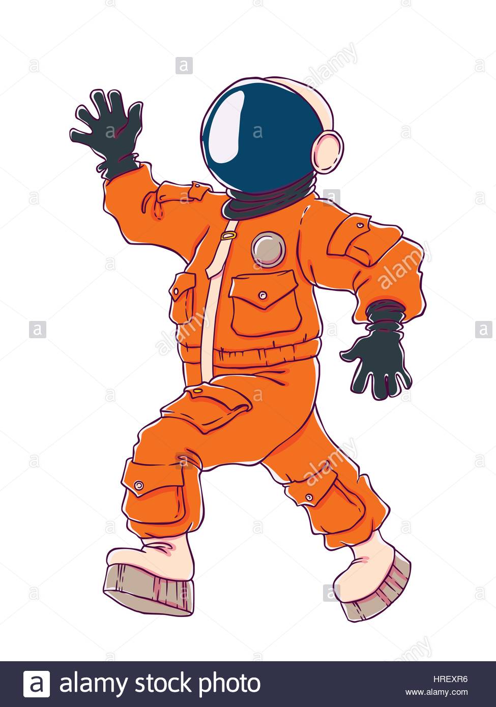 Космонавт оранжевый