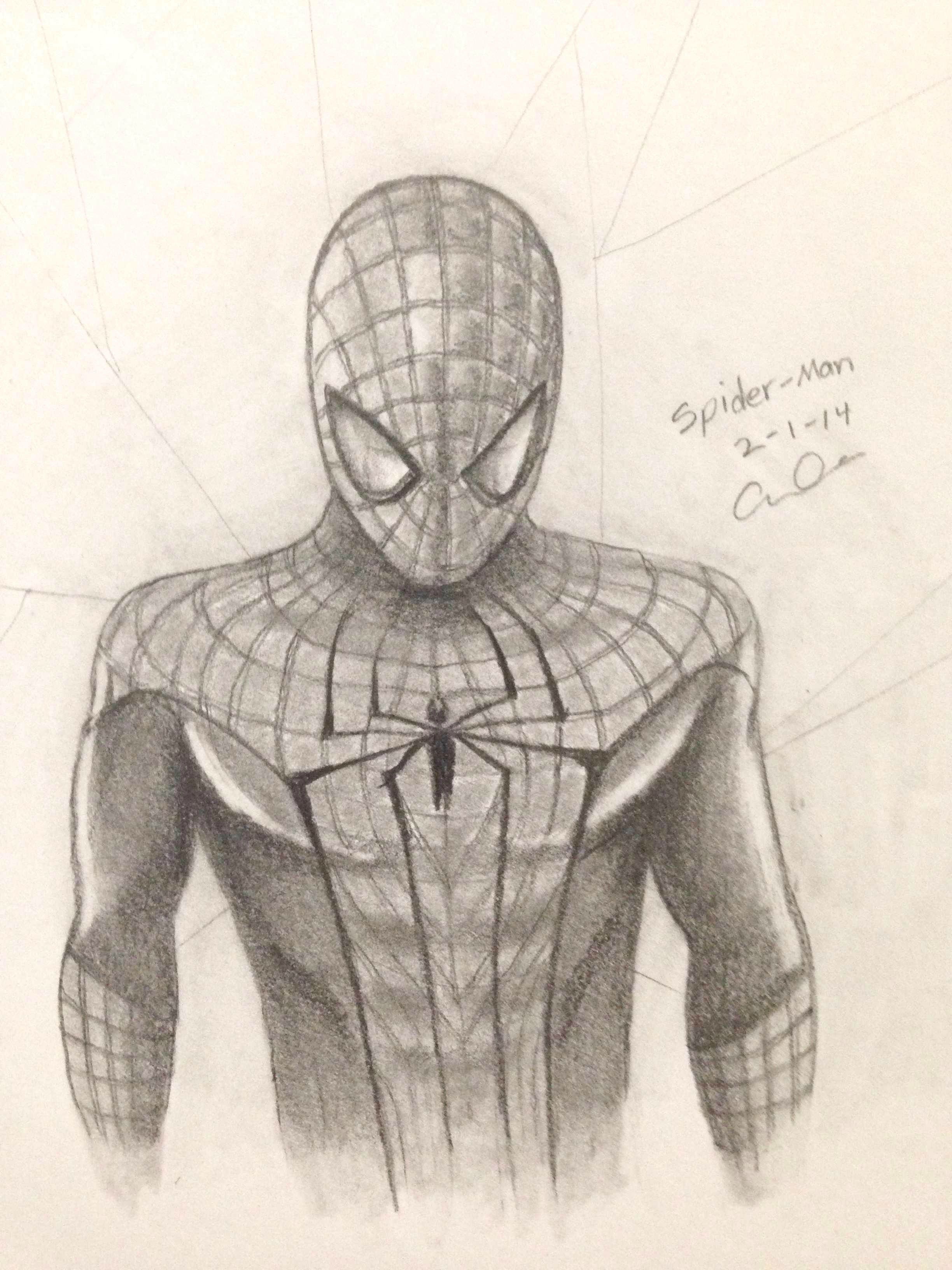 Spiderman Drawing In Pencil at GetDrawings | Free download