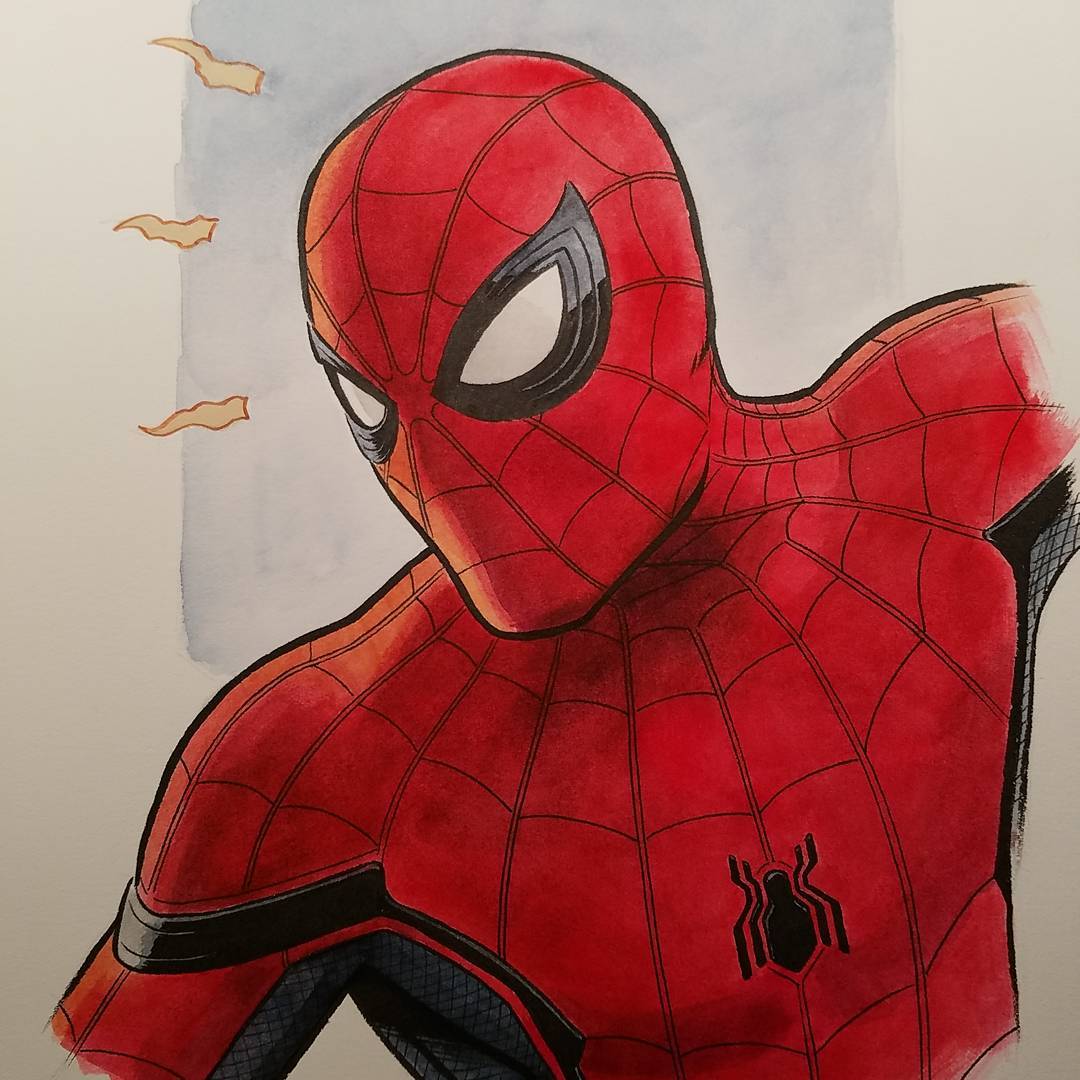 Spiderman Homecoming Drawing at GetDrawings | Free download