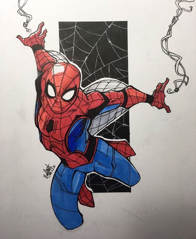 Spiderman Homecoming Drawing at GetDrawings | Free download