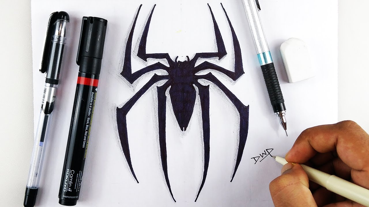 Spiderman Logo Drawing At Getdrawings 