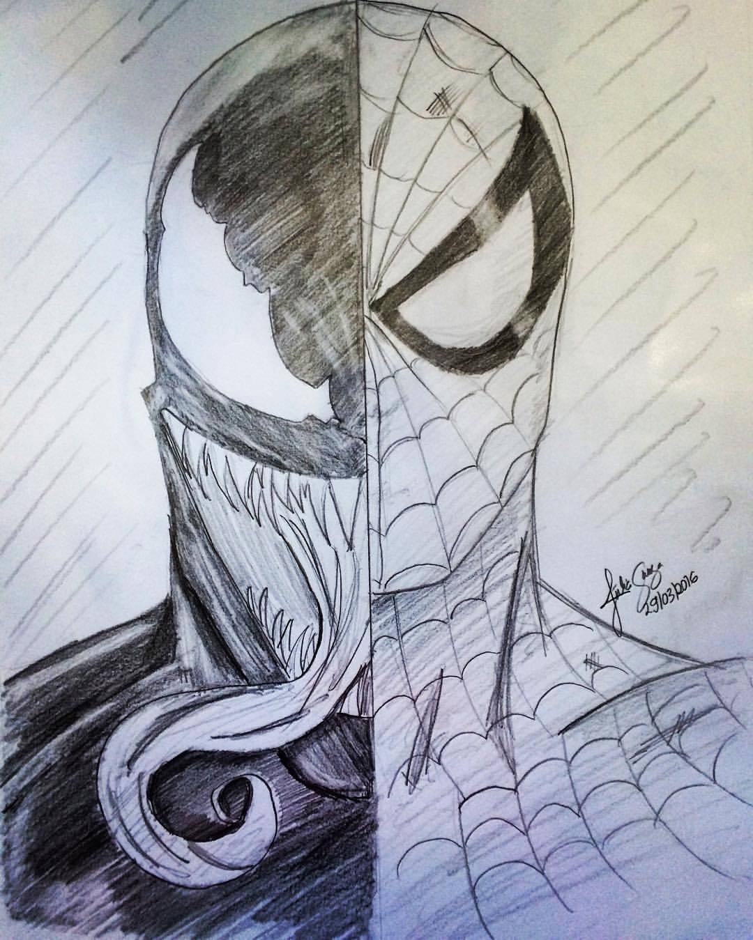 Spiderman Venom Drawing at GetDrawings Free download