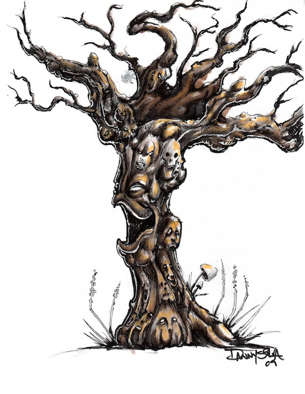 Spooky Tree Drawing at GetDrawings Free download