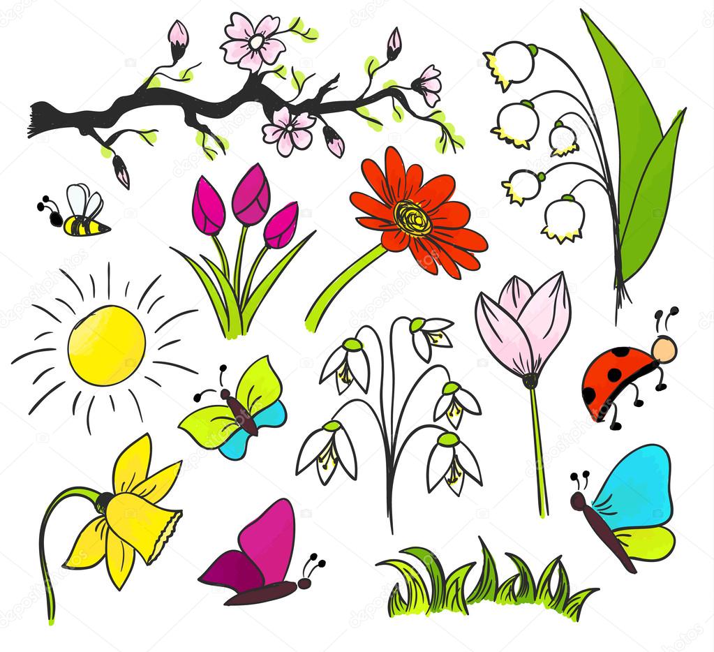 Spring Flower Drawing at GetDrawings Free download
