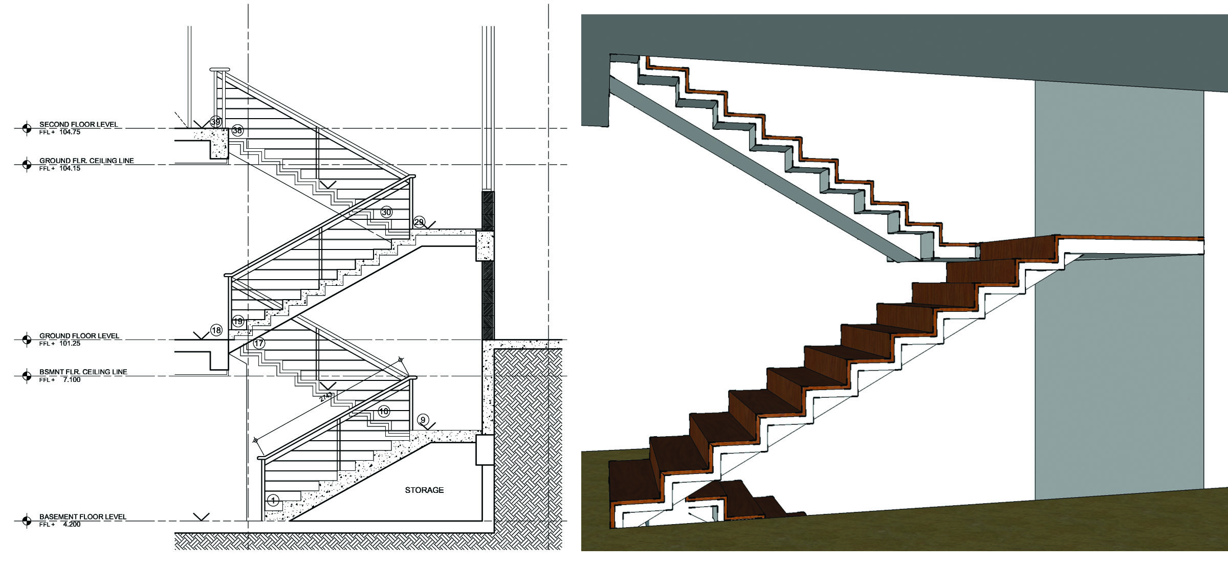 Stairs Architectural Drawing at GetDrawings Free download
