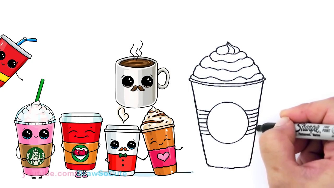 Personalized Cute Starbucks Drawing