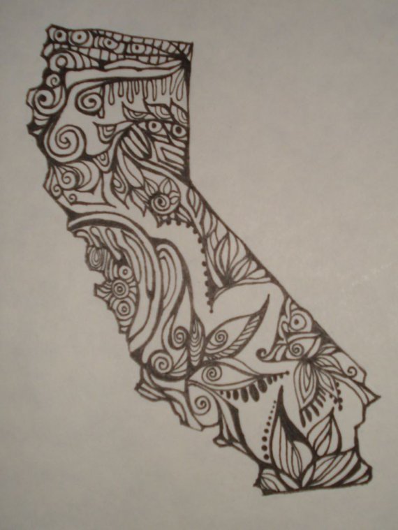 State Of California Drawing at GetDrawings Free download