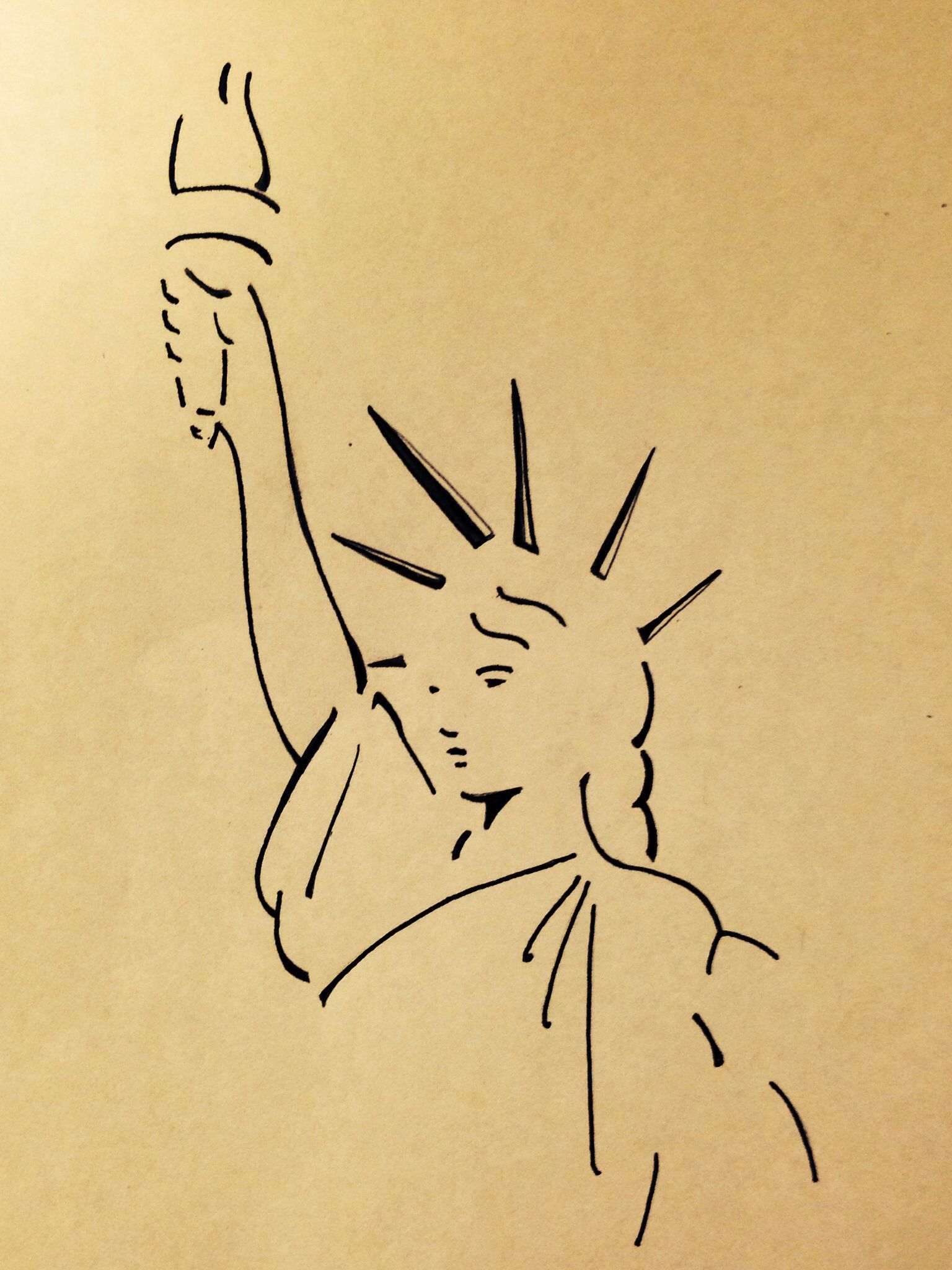 Statue Of Liberty Drawing Step By Step at GetDrawings Free download