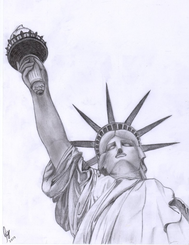 Statue Of Liberty Pencil Drawing at GetDrawings Free download