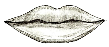 human lips drawing