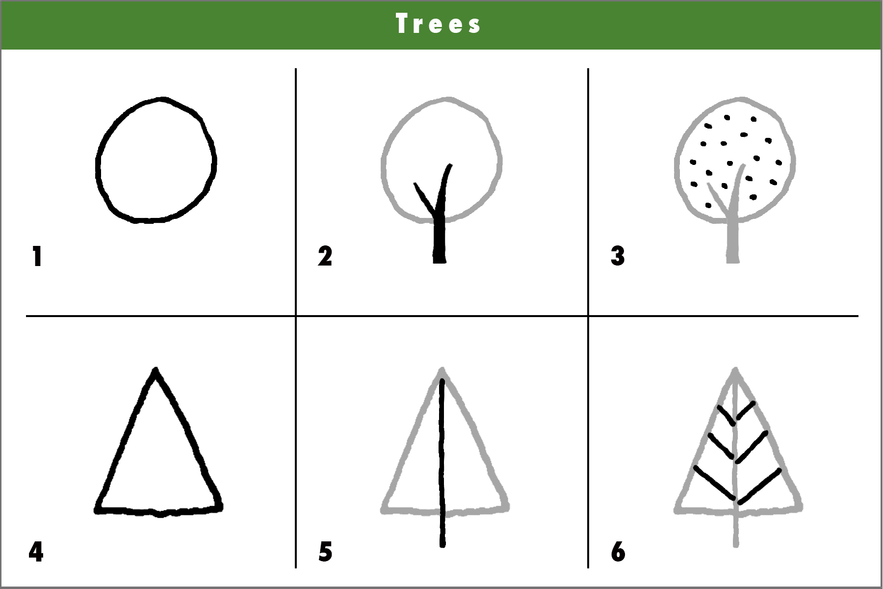 Step By Step Tree Drawing at GetDrawings Free download