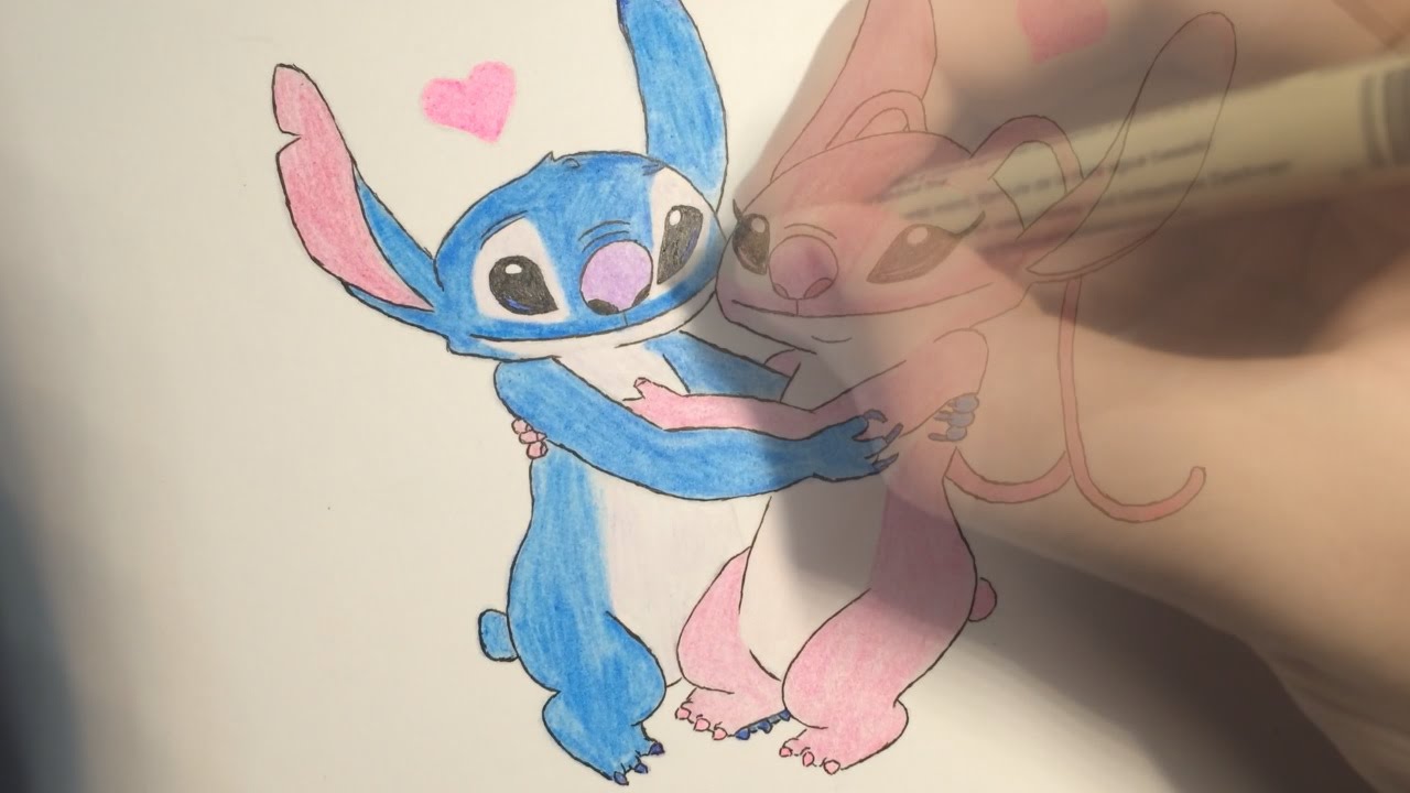 Stitch And Angel Drawing at GetDrawings | Free download