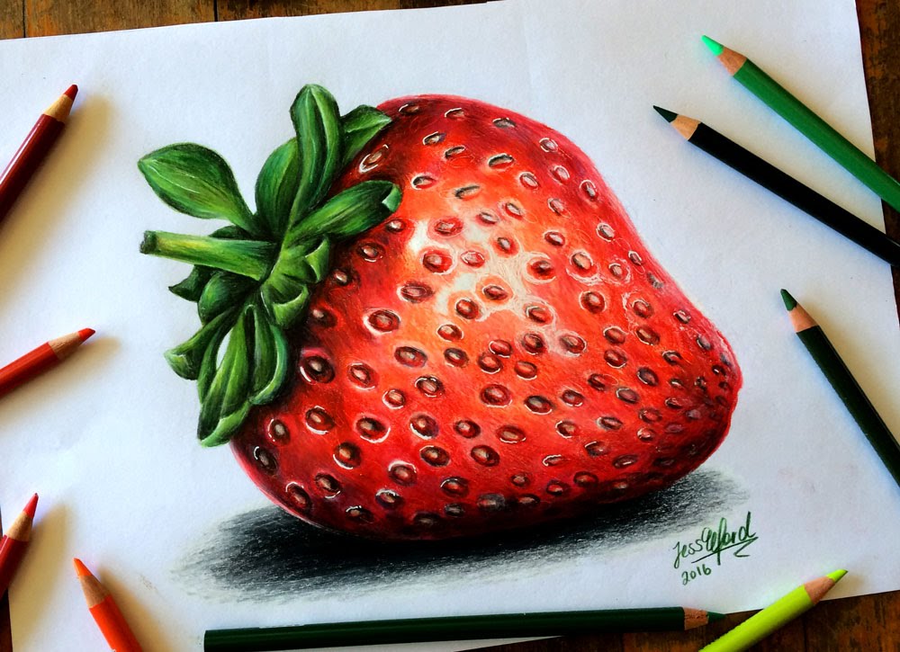  Strawberry Sketch Drawing for Beginner