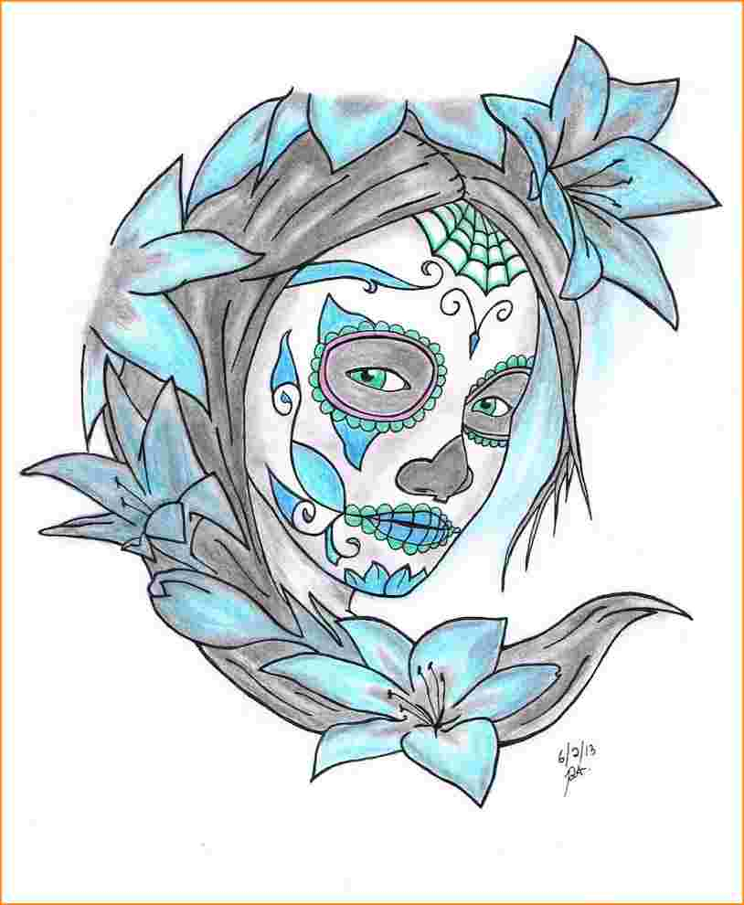 Sugar Skull Drawing Easy at GetDrawings Free download