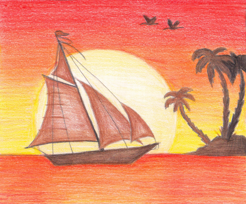 Featured image of post Sunset Colored Pencil Drawing Landscape Easy : I have been asked a few times to do a tutorial on doing.