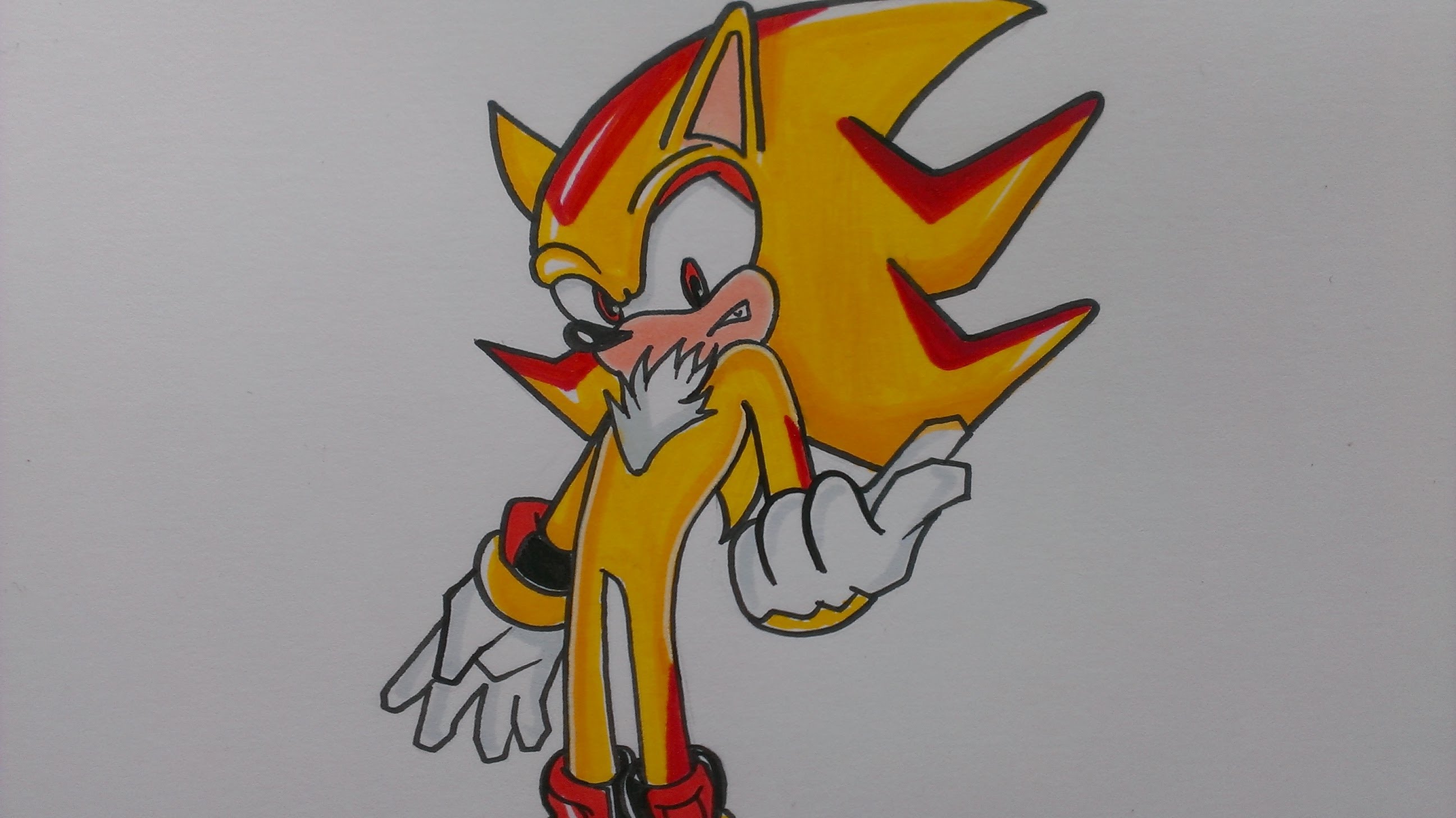 2592x1456 Prismacolor Speed Draw Super Shadow The Hedgehog Sonic.