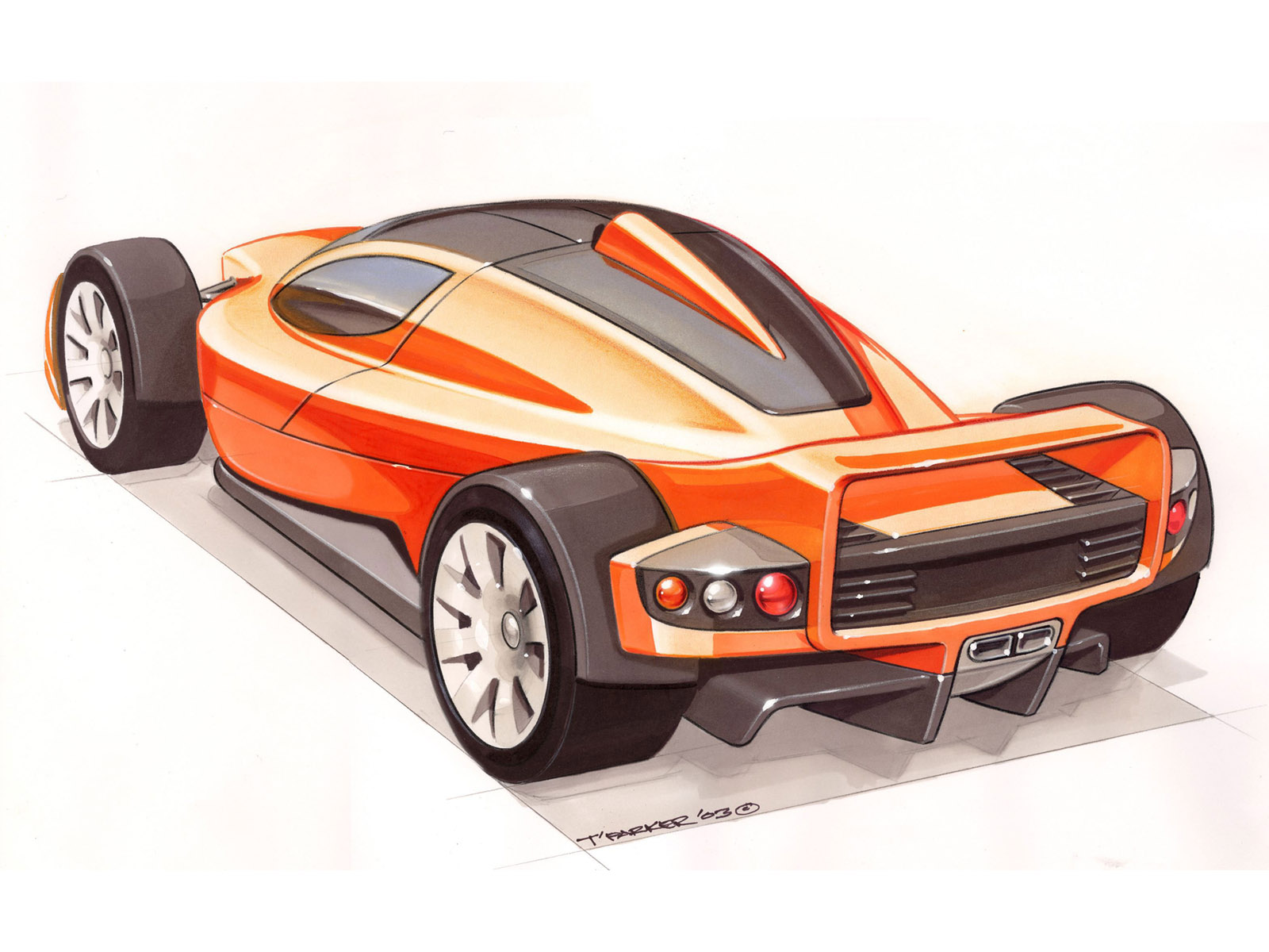supercars drawing