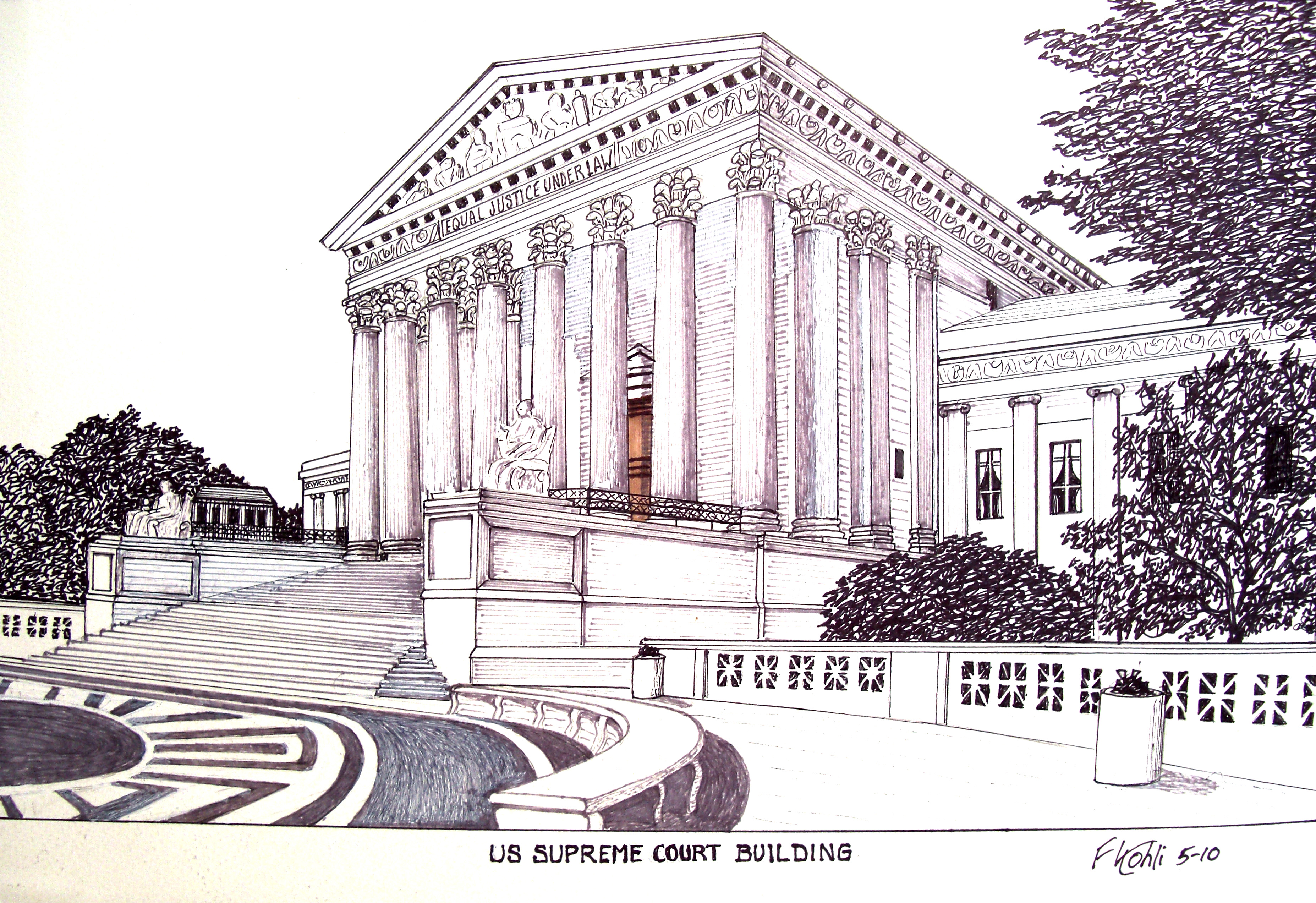 Supreme Court Building Drawing at GetDrawings Free download