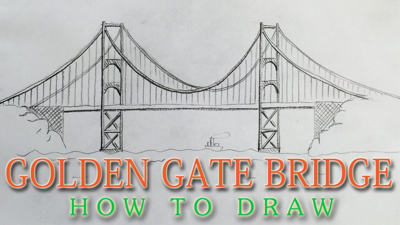 Suspension Bridge Drawing at GetDrawings | Free download