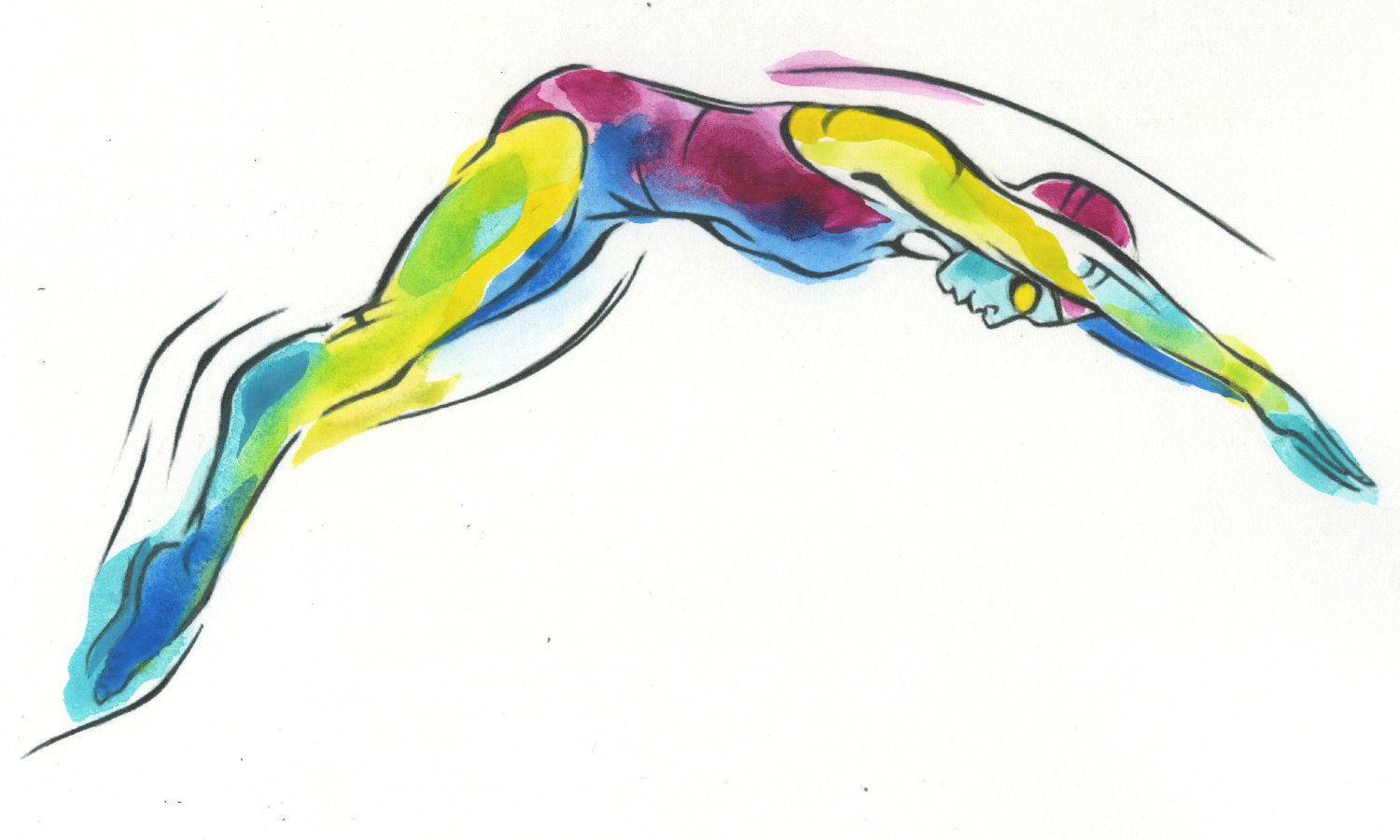 Swimmer Drawing at GetDrawings | Free download