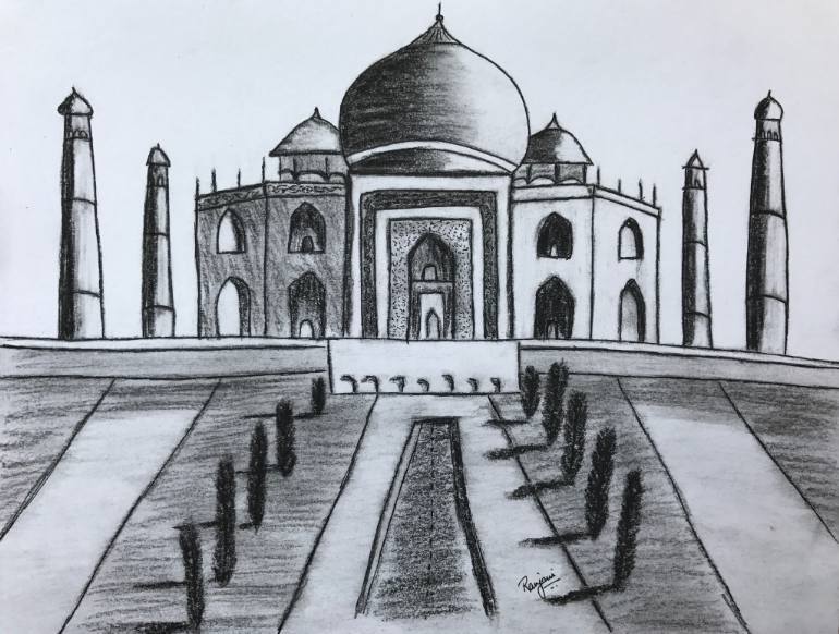 Taj Mahal Cartoon Drawing at GetDrawings | Free download