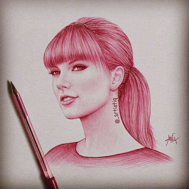 Taylor Swift Portrait Drawing alter playground