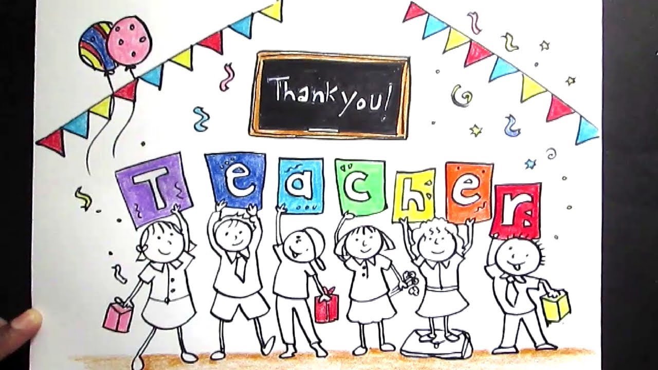 Teacher S Day Drawing Teacher S Day Easy Drawing Teachers Day Drawing