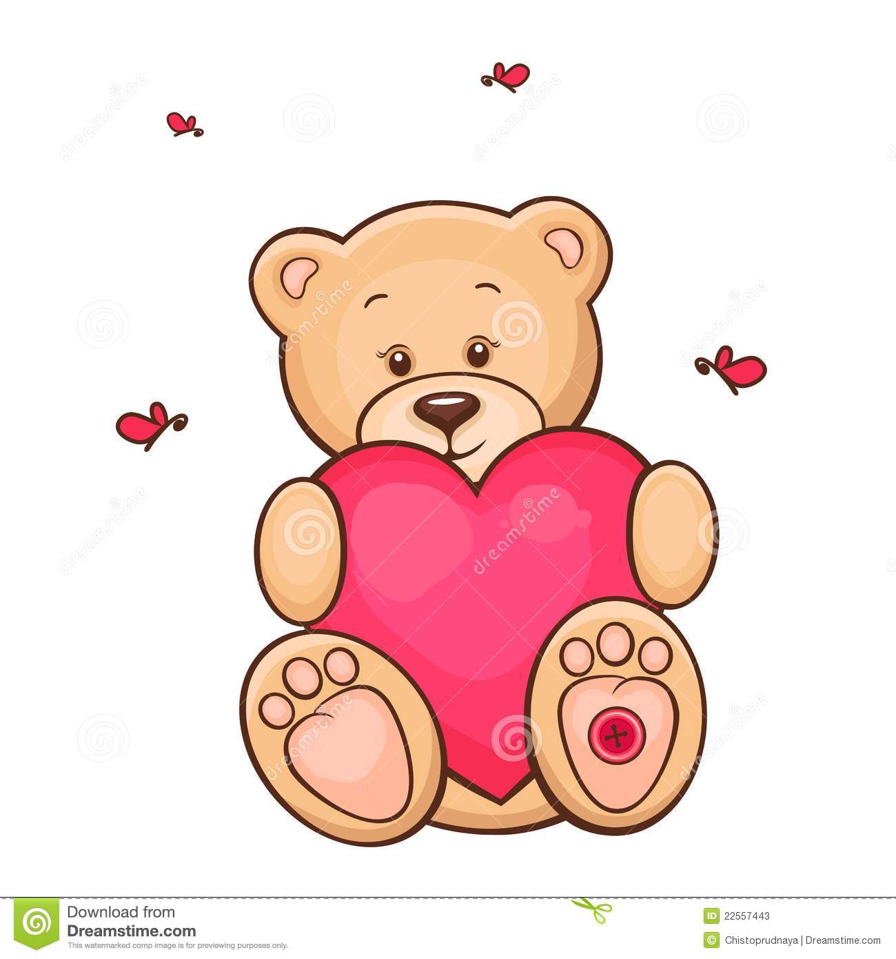 Teddy Bear Holding A Heart Drawing at GetDrawings Free
