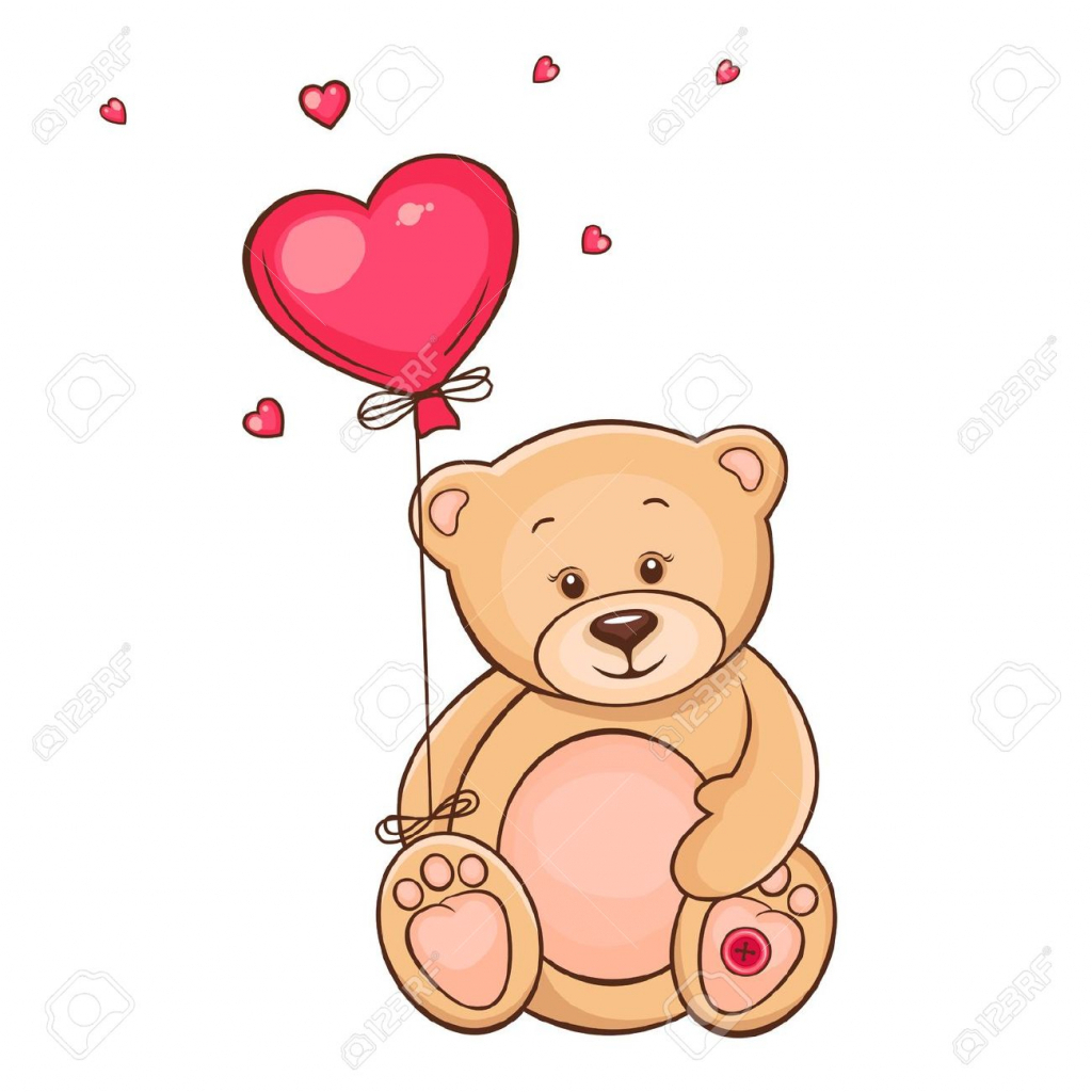 Teddy Bear Holding A Heart Drawing at GetDrawings | Free download