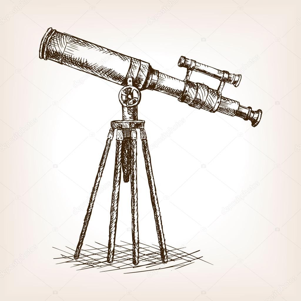 old telescope drawing keplar