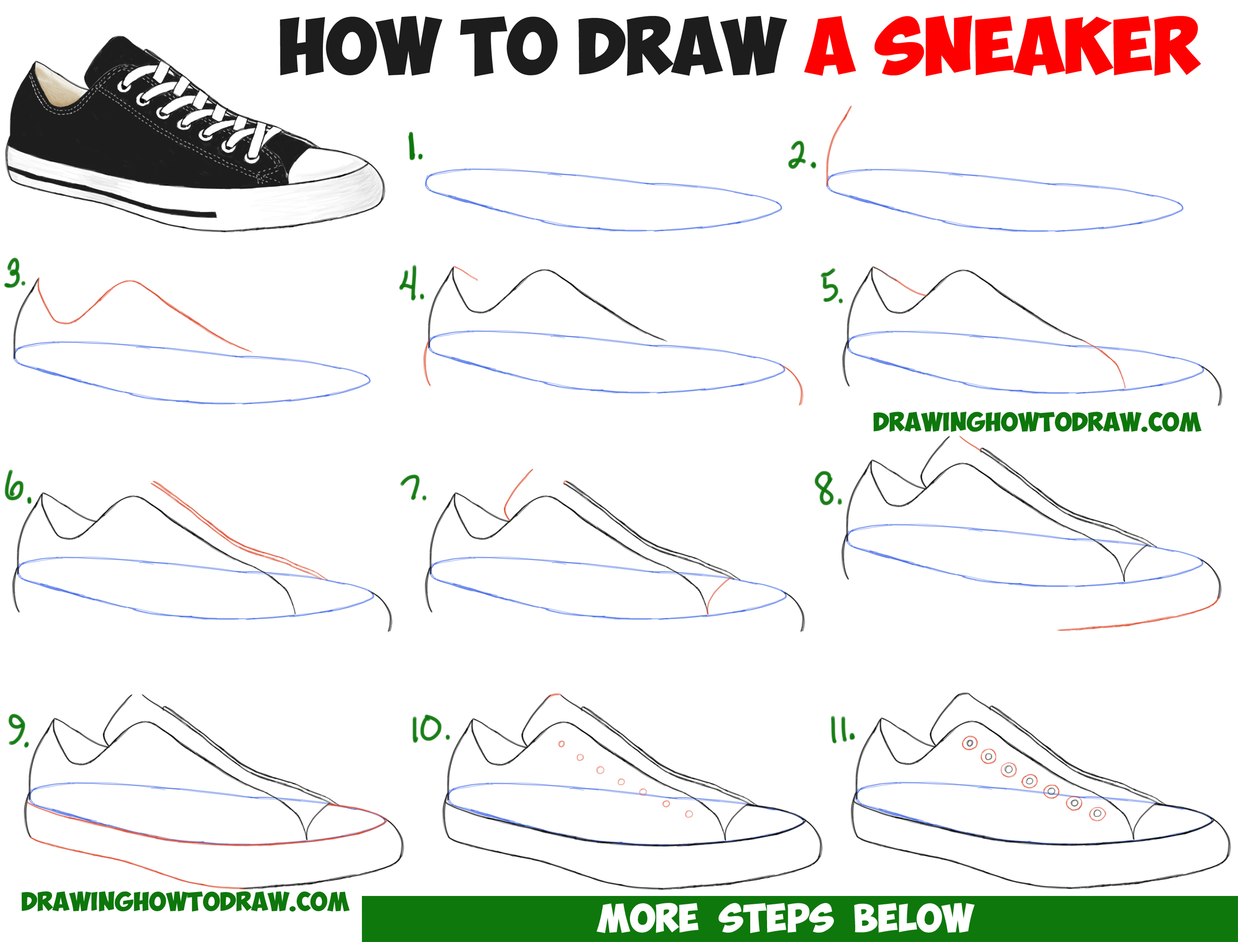 Unique Tennis Shoe Sketch How To Draw for Kindergarten
