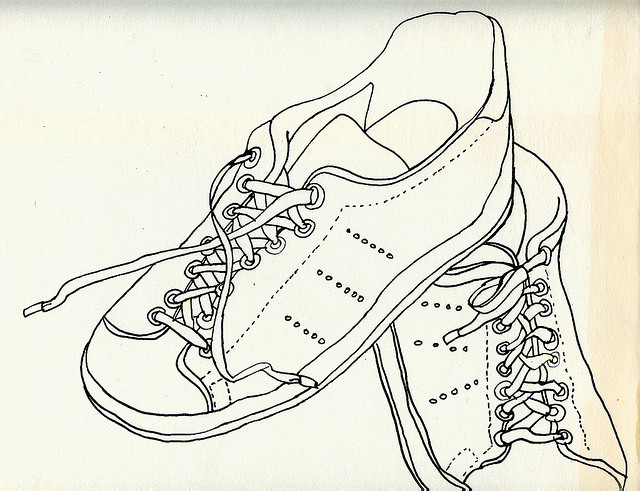 Tennis Shoes Drawing at GetDrawings | Free download